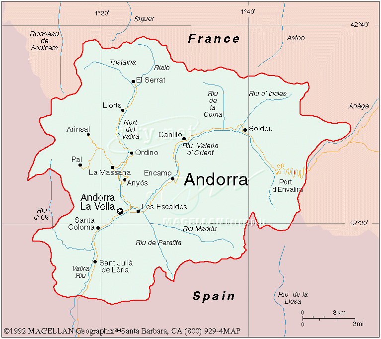 Andorra la Vella Map